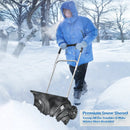 Rolling Snow Pusher Shovel with Adjustable Handle by LJGDeals
