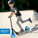 Portable Folding Sports Kick Scooter with LED Wheels-Blue by LJGDeals