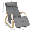 Comfortable Lounge Rocking Chair with Removable Cushion Cover and Side Pocket by LJGDeals