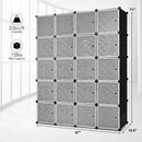 20-Cube DIY Plastic Cube Storage Organizer with Doors by LJGDeals