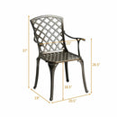 Outdoor Aluminum Dining Set of 2 Patio Bistro Chairs by LJGDeals