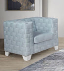 Saree Chenille Chair - Light Blue by HouseOfZazla
