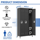 Storage Locker Cabinet With Locks For Employees, Home Gym Office School Garage - Black by HouseOfZazla
