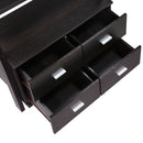 Shasta - 5 Shelf Ladder Bookshelf With Drawers - Cappuccino