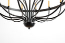 15-Light Industrial Iron Candle Chandelier Modern Farmhouse Pendant Light
