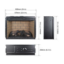 Infrared Quartz Heater Fireplace Insert -Woodlog Version With Brick by Unique Piece Furniture