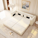 3-In-1 Convertible Sleeper Sofa With Movable Ottoman For Living Room by HouseOfZazla