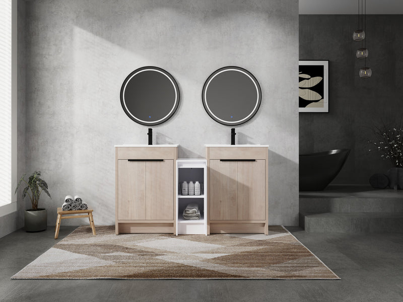 60 Inch Freestanding Bathroom Vanity with Ceramic Sink, photo 7 of 10