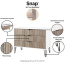 Dumbo - Fluted Dresser - Gray / White by HouseOfZazla