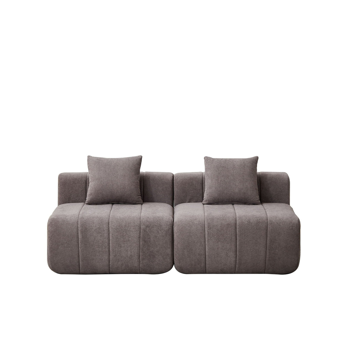 Modular Sectional Sofa With 2 Pillows, Symmetrical Design, photo 4 of 40