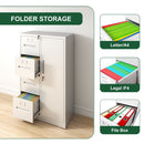 Metal Storage Vertical Filing Cabinet With Lock, 4 Drawers, 1 Door, Steel Construction, School / Office Use by Unique Piece Furniture