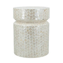 14x14x18" Round Wooden Accent Stool