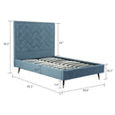 Crosby - Bed With Upholstered Headboard And Slats by HouseOfZazla
