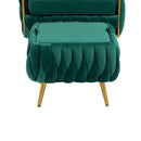 Accent Chair with Storage Ottoman Chair Tufted Barrel Chair Set Arm Chair for Living Room Bedroom