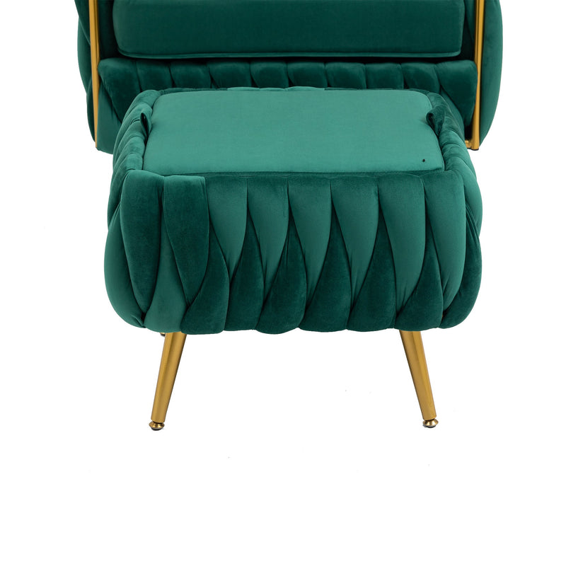 Accent Chair with Storage Ottoman Chair Tufted Barrel Chair Set Arm Chair for Living Room Bedroom