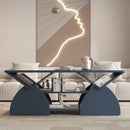 Geometric Engineered Coffee Table with Rounded Corners and Open Shelves by HouseOfZazla