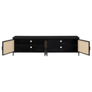 Amherst 4-door 78-inch Metal TV Stand Media Console Black