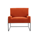 Accent Chair - Modern Industrial Slant Armchair with Metal Frame - Premium High Density Soft Single chair for Living Room Bedroom