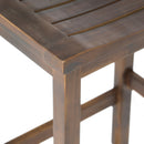 Outdoor Acacia Wood Counter Height Barstool Set of 2 by HouseOfZazla
