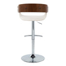 Elisa - Mid Century Modern Adjustable Barstool With Swivel With Rounded T Footrest (Set of 2) by HouseOfZazla