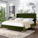 Stockholm - Modern Wavy Headboard Platform Bed by HouseOfZazla