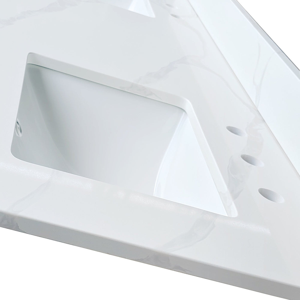 61-Inch Quartz Double Bathroom Vanity Top, photo 8 of 10