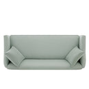 3 Seater Sofa With Wrap Around Armrests And Throw Pillows
