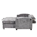 Pull Out Loveseat Sofa With Adjsutable Backrest, 2 Pillows, Cup Holders, USB Ports For Living Room by HouseOfZazla