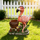 Outdoor Garden Sculpture Flamingo Flower Pot Planter by HouseOfZazla