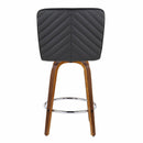 Henry - Contemporary Fixed Height Counter Stool With Swivel With Round Footrest (Set of 2) by HouseOfZazla