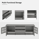 TV Stand, Entertainment Center With Dual Drawers And Hidden Storage, Cabinet With Soft Closing Doors And Sleek Panel Design by Unique Piece Furniture