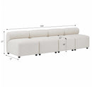Evelyn 4-Piece Modular Chenille Sectional Sofa for Living Rooms by HouseOfZazla