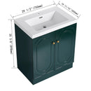 Contemporary Freestanding Bathroom Vanity With Resin Sink & Soft-Close Cabinet Doors by Unique Piece Furniture