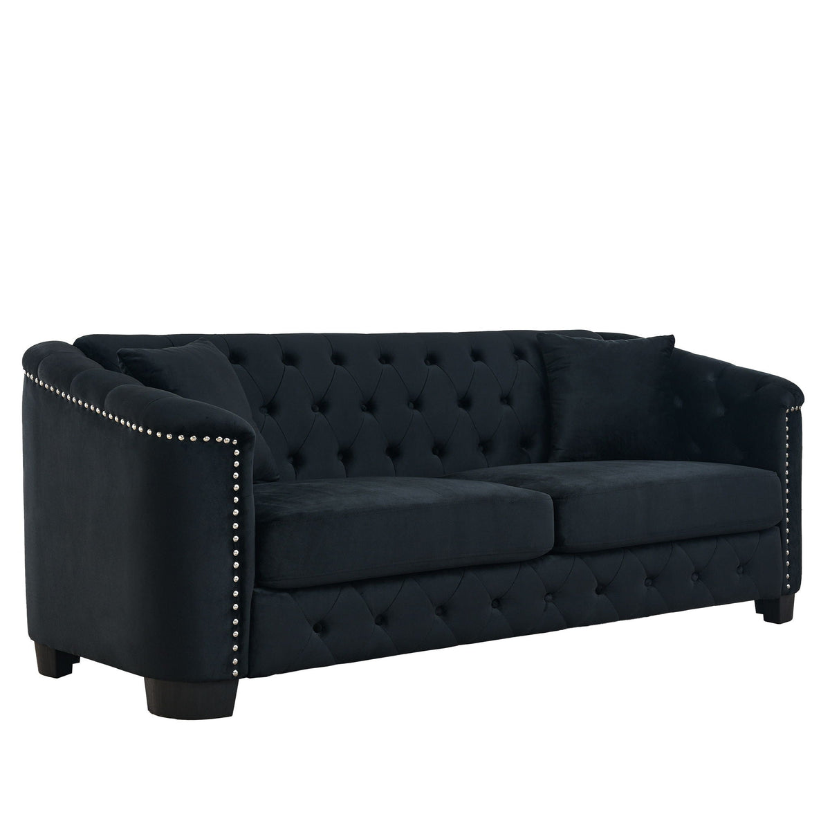 Modern Chesterfield Sofa With Tufted Backrest For Living Room, photo 4 of 36