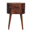 Mini Rounded Nightstand - Chestnut by Unique Piece Furniture