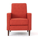 Mid-Century Modern Recliner With Button Tufted Waffle Stitch