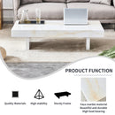 A modern and practical coffee table with imitation marble patterns, made of MDF material. The fusion of elegance and natural fashion 47.2"x 23.6"x 12 "