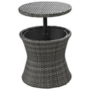 5 Pieces Patio Furniture Chair Sets, Patio Conversation Set With Wicker Cool Bar Table, Ottomans,Outdoor Furniture Bistro Sets for Porch,Backyard,Balcony,Poolside Grey