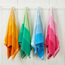 Cotton Velour Cabana Stripe Beach Towel - Novia Collection by Great Bay Home