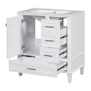 Bathroom Vanity, Modern Bathroom Cabinet With Sink Combo Set, Bathroom Storage Cabinet With A Soft Closing Door And 3 Drawers, Solid Wood Frame by HouseOfZazla