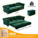 3 In 1 Pull Out Convertible Sleeper Sofa Bed, King Size, Chaise Lounge by HouseOfZazla