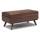 Owen - Lift Top Large Coffee Table Storage Ottoman, Mid Century Style by HouseOfZazla