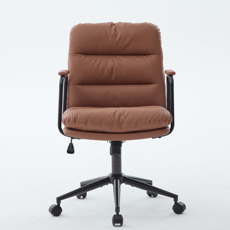 Mid Back Home Office Desk Task Chair with Wheels and Arms, photo 2 of 9
