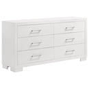 Jessica 6-drawer Dresser Snow White