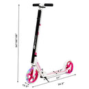 Portable Folding Sports Kick Scooter with LED Wheels-Pink by LJGDeals