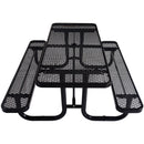 Rectangular Outdoor Steel Picnic Table With Umbrella Pole by HouseOfZazla