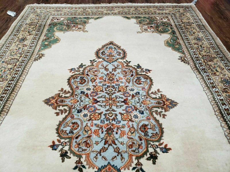 6' X 9' Vintage Handmade India Open Field Tribal Wool Rug Carpet Medallion Nice