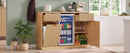 K&K 59" Coffee Bar Cabinet with Fridge Space