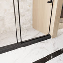 Frameless Single Sliding Shower Door, Square Tube Track by HouseOfZazla