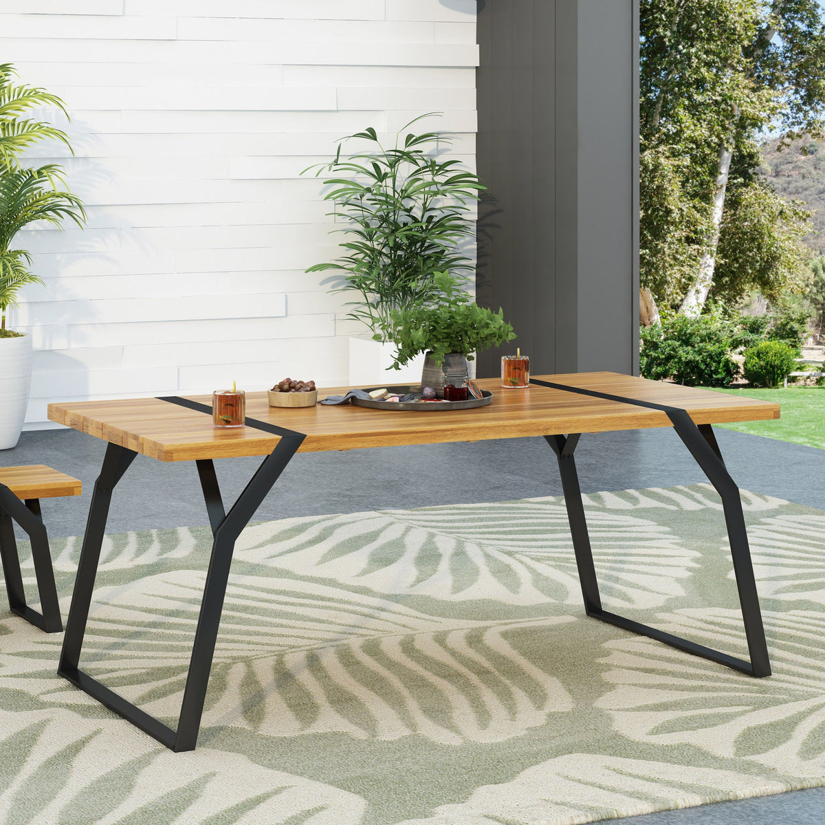 Zora Dining Table Industrial & Iron Table - Black, photo 12 of 12
